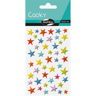 Autocollants  Cooky Étoiles Colorées MAILDOR