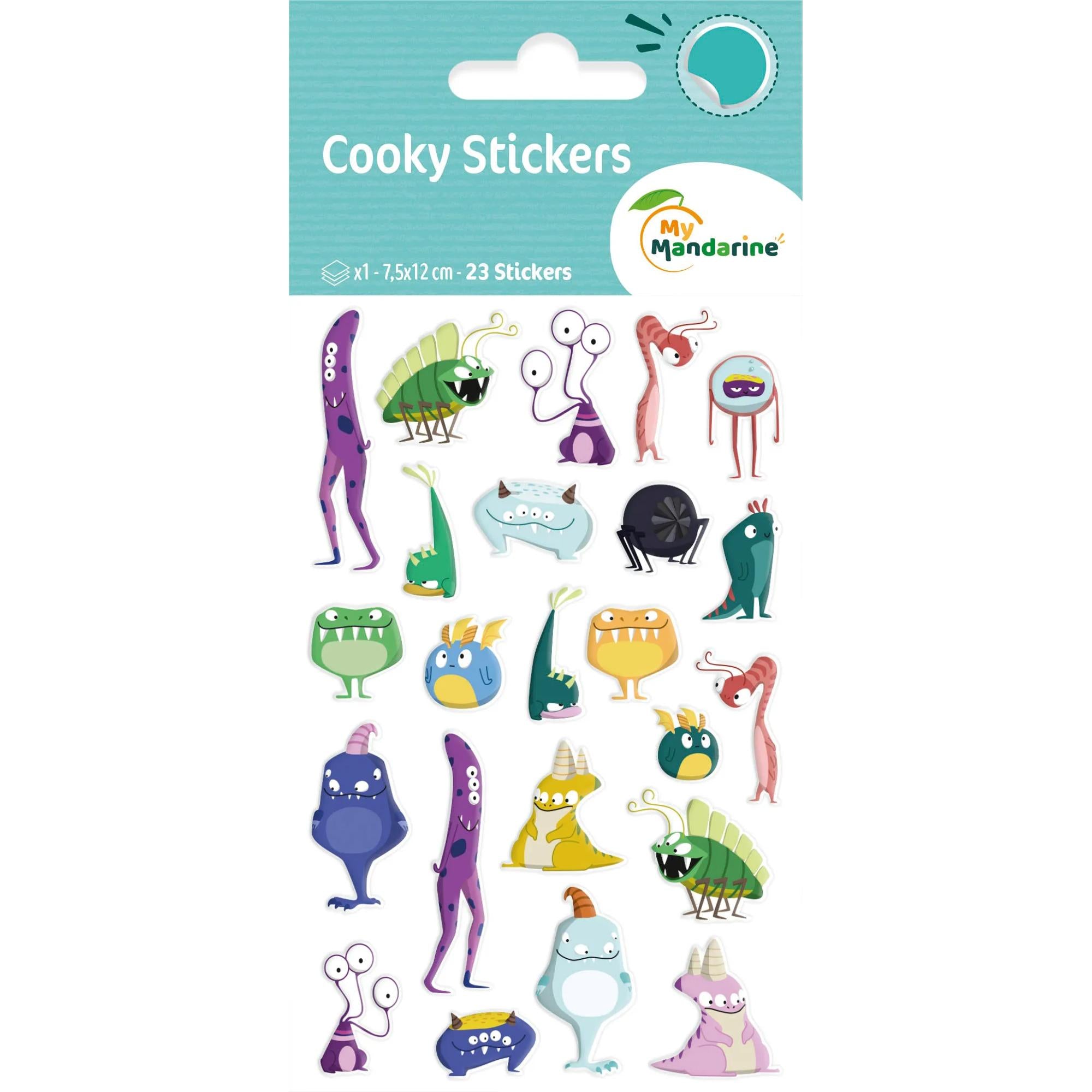 Autocollants Cooky Monstres 2  21 gommettes
