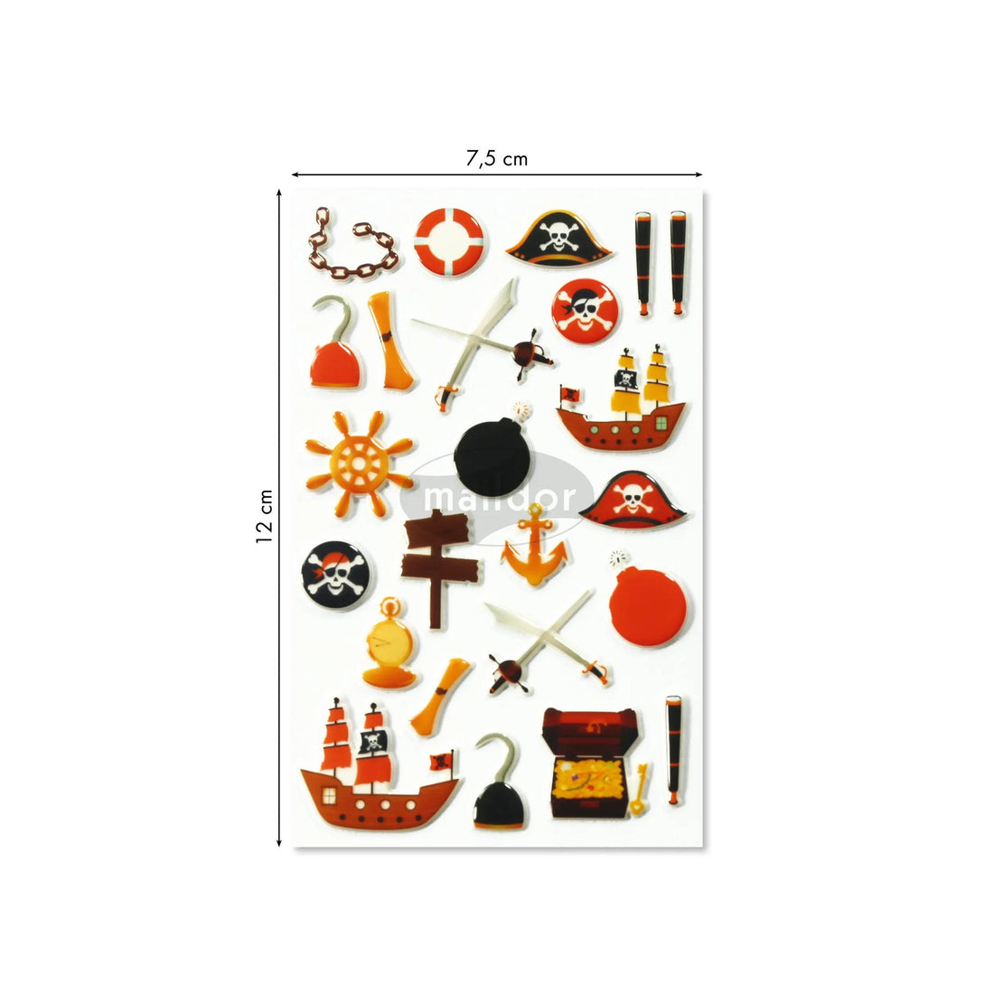 Autocollants Cooky Pirates 24 gomettes