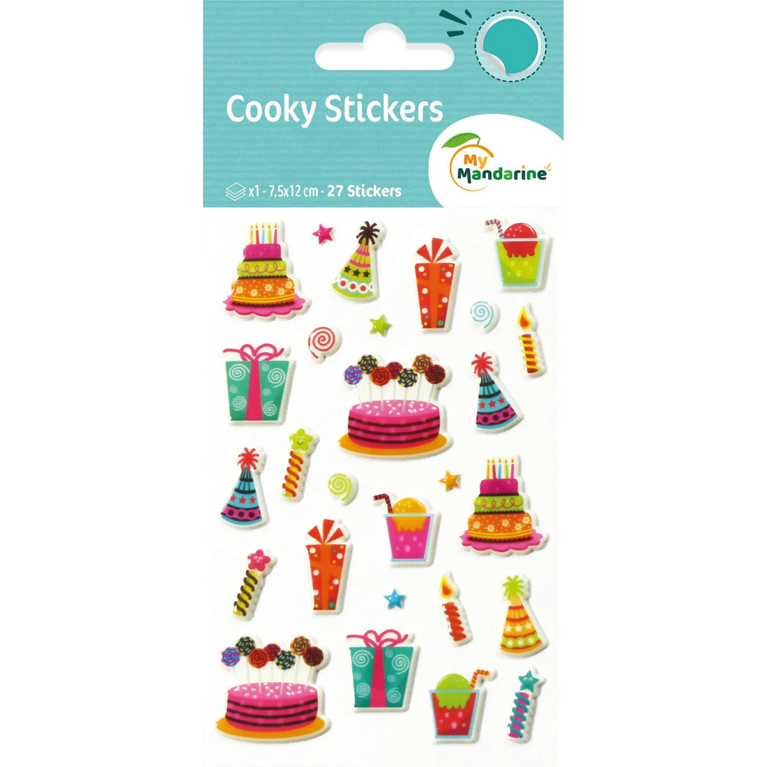 Autocollants Cooky Fête 27 gommettes