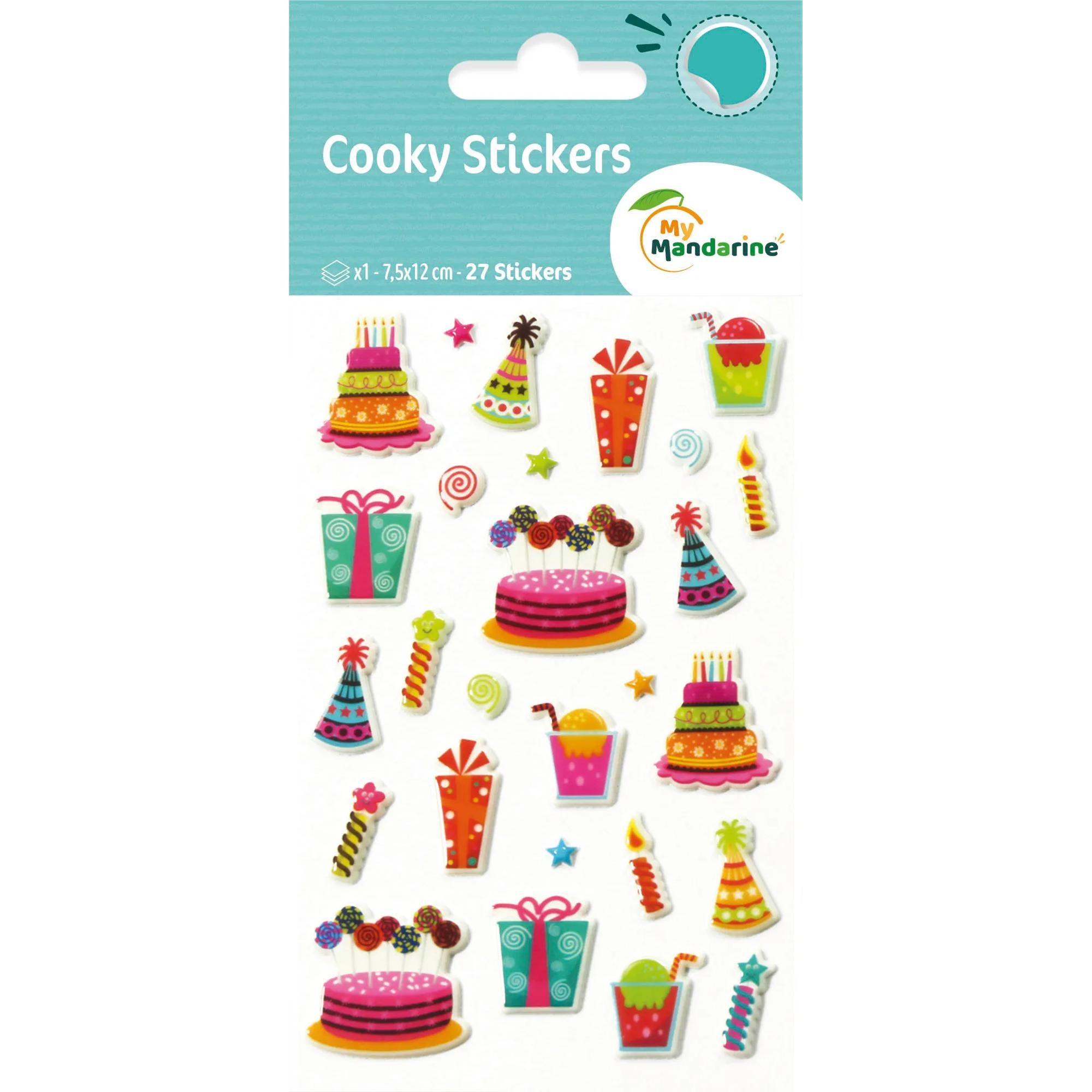Autocollants Cooky Fête 27 gommettes