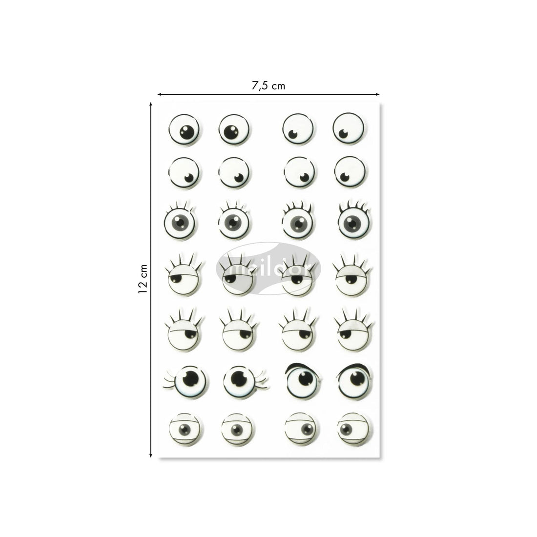 Cooky Stickers Eyes 72 stickers