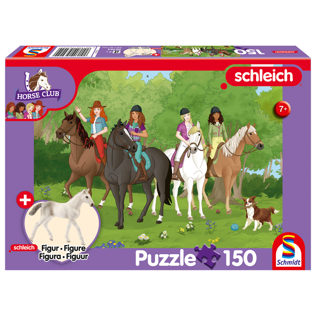 PZ150: PROMENADE À CHEVAL + FIGURINE SCHLEICH SCHMIDT PUZZLE