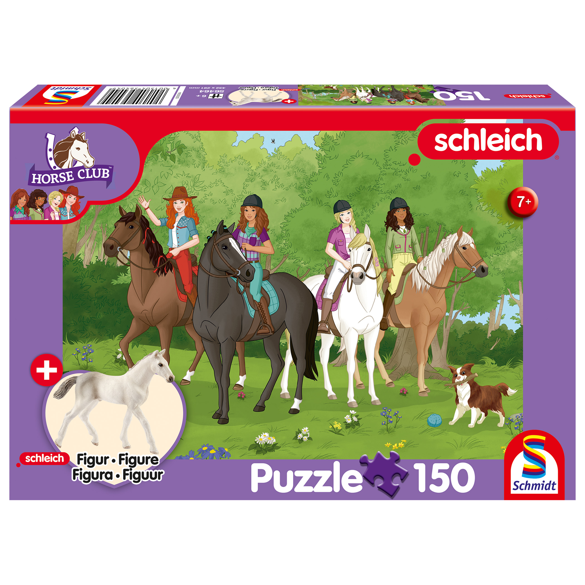 PZ150: PROMENADE À CHEVAL + FIGURINE SCHLEICH SCHMIDT PUZZLE