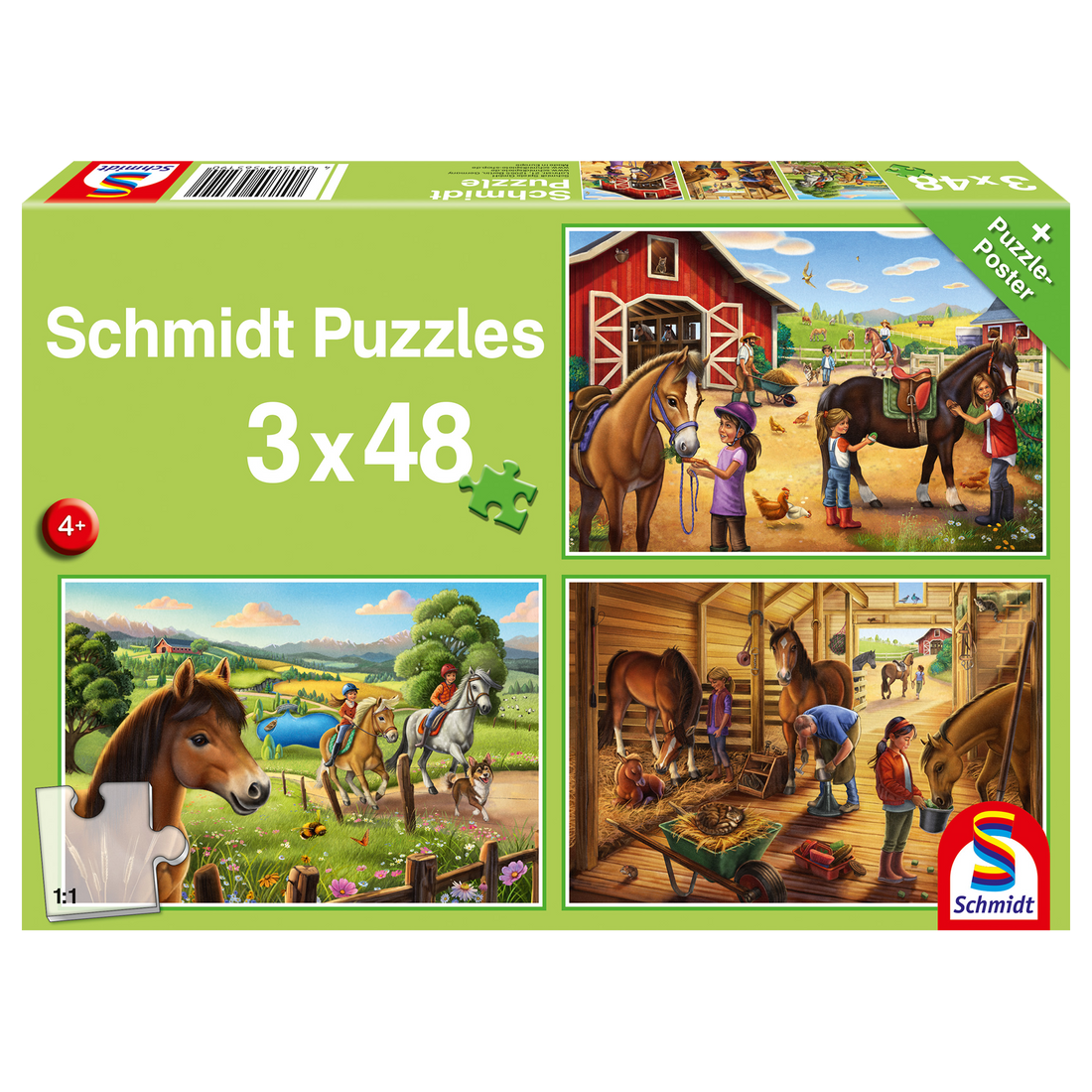 PZ 3X48: MES CHEVAUX PRÉFÉRÉS SCHMIDT PUZZLE