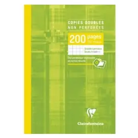 Double Copie Seyes 200P 8¼X11¾ CLAIREFONTAINE