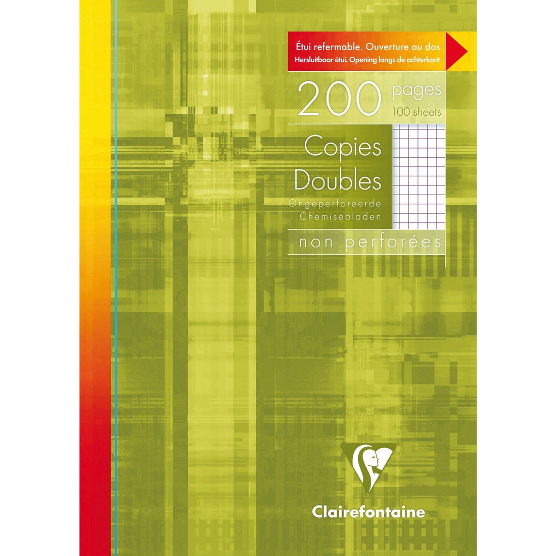 Feuille double copie non panée Graphique 200P 8¼X11¾ CLAIREFONTAINE
