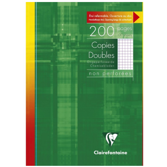 Feuille Double Copie 200P 8¼X11¾ CLAIREFONTAINE