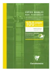 Feuille Double Copie 100P 8¼X11¾ CLAIREFONTAINE