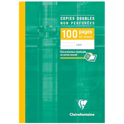 Feuille Double Copie L.100P 8¼X11¾ CLAIREFONTAINE
