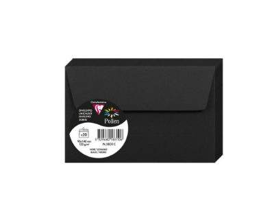 Enveloppe noire 140X90 120G Pqt:20 POLLEN