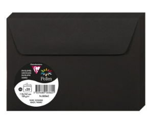 Enveloppe noire 162X114 120G Pqt:20 POLLEN