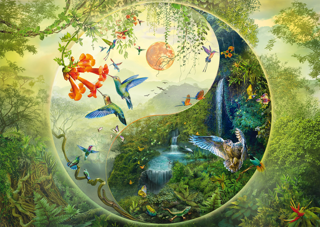 PZ1000: YIN & YANG DANS LA FORÊT DE COLIBRIS SCHMIDT PUZZLE