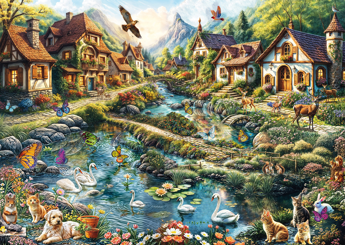 PZ1000: VILLAGE À L'ORÉE DE LA FORÊT SCHMIDT PUZZLE