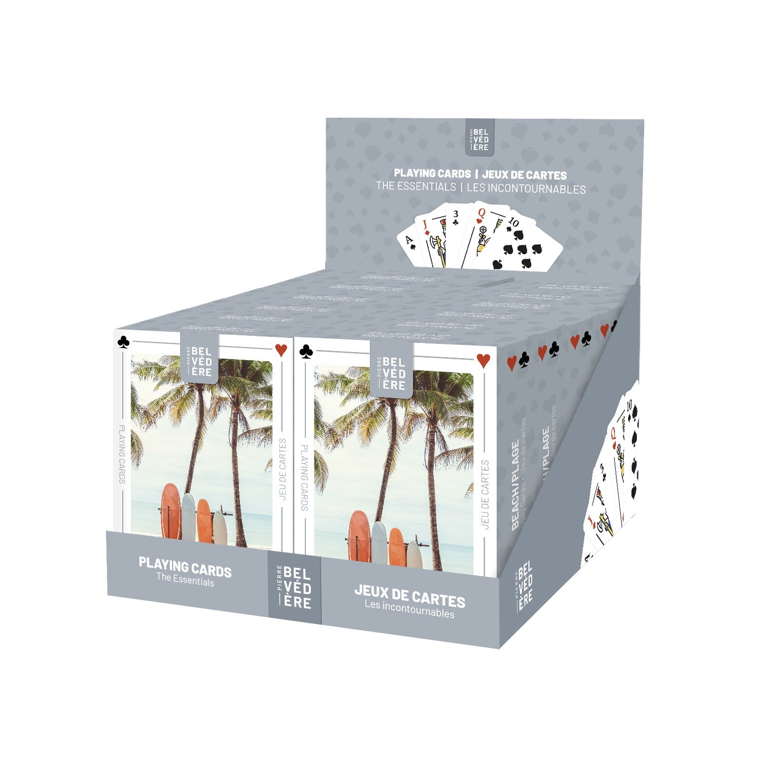 DISPLAY - JEU DE CARTES - PLAGE (VENDU 12 UNITÉS) PBI JOUET