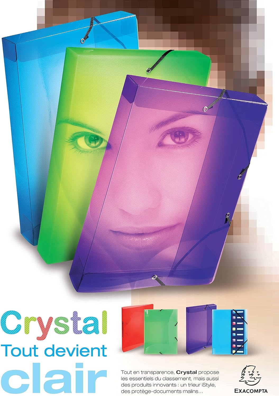 Boîte classeur 25mm crystal A4 (21x29.7cm)