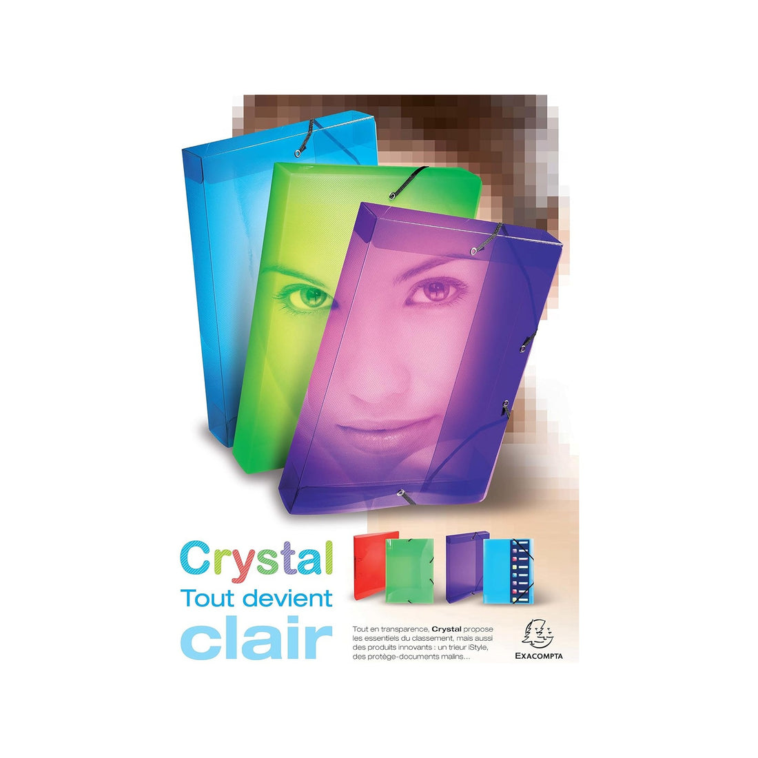 Boîte classeur 40mm crystal A4 (21x29.7cm)