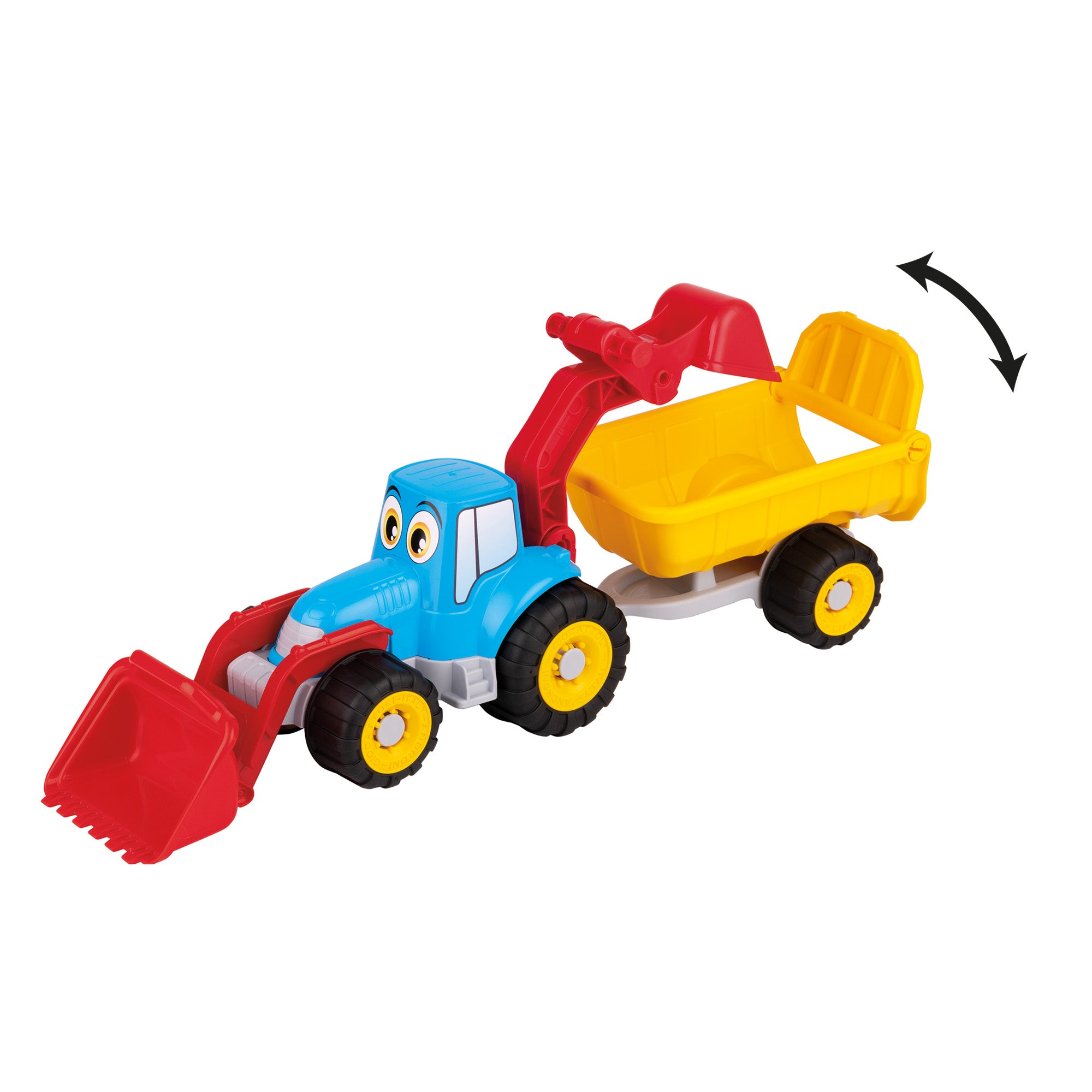 Camion pelle et remorque
