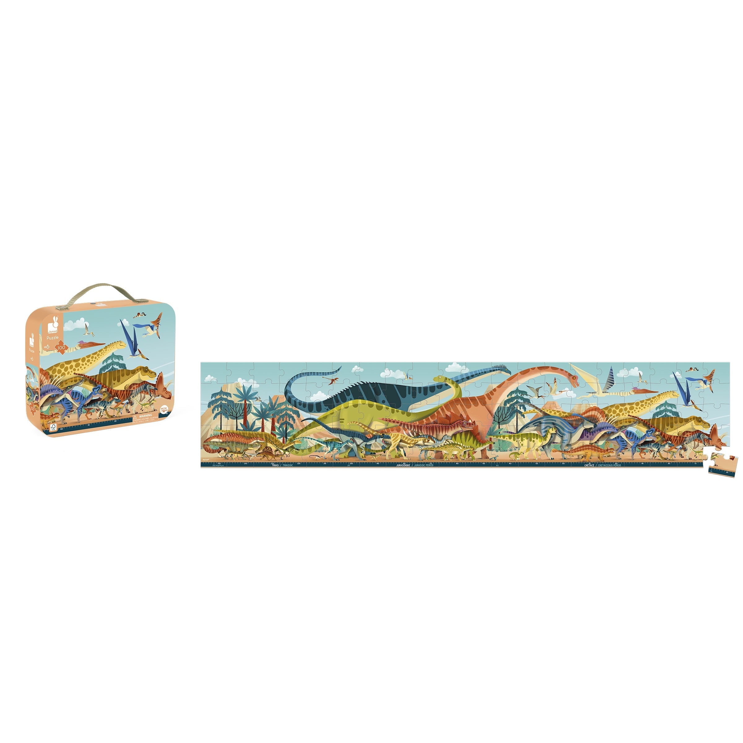 PZ100: PANORAMIQUE DINOSAURES JANOD PUZZLES