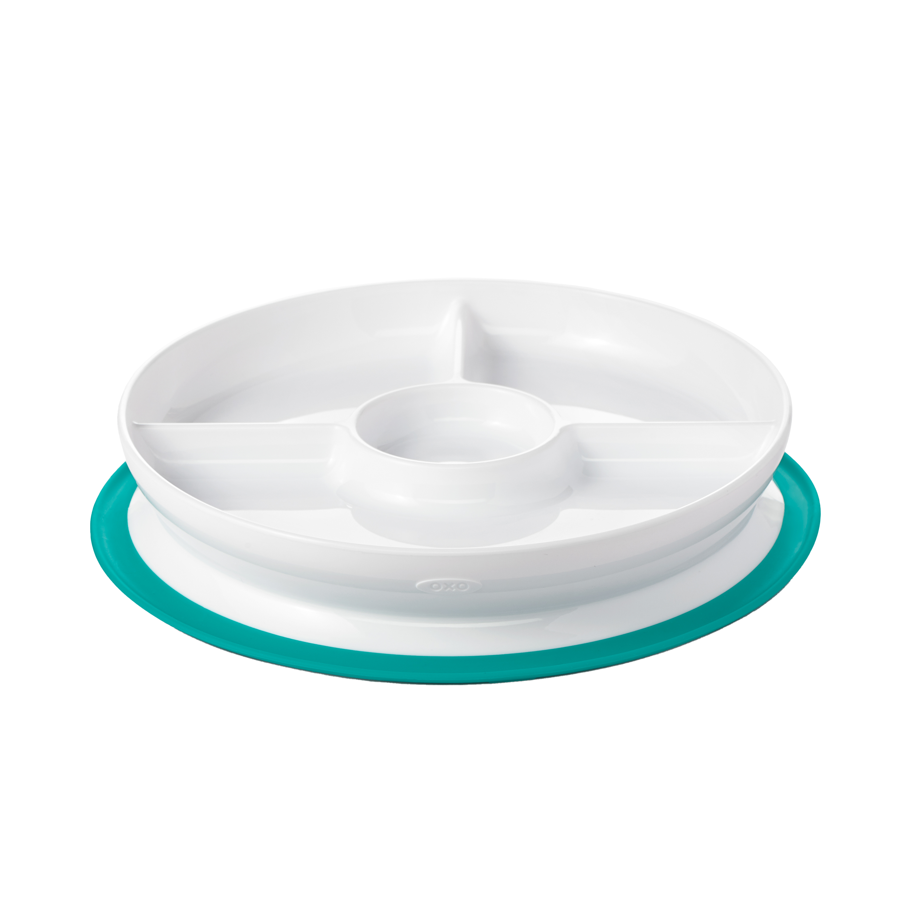 ASSIETTE COMPARTIMENTÉE À VENTOUSE - TURQUOISE OXO TOT