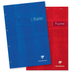 Bloc-notes Pupitre ligné 160P 8¼X11¾. Assortis CLAIREFONTAINE