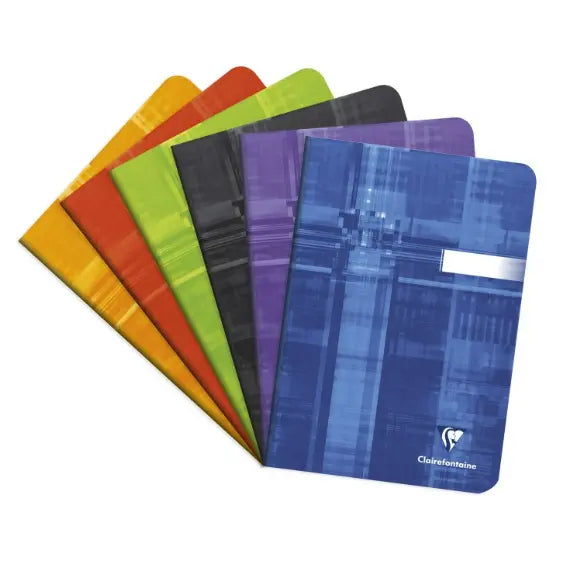Cahier agrafé 5/5 -assortis- A5. 96 pages (14.8x21cm) CLAIREFONTAINE