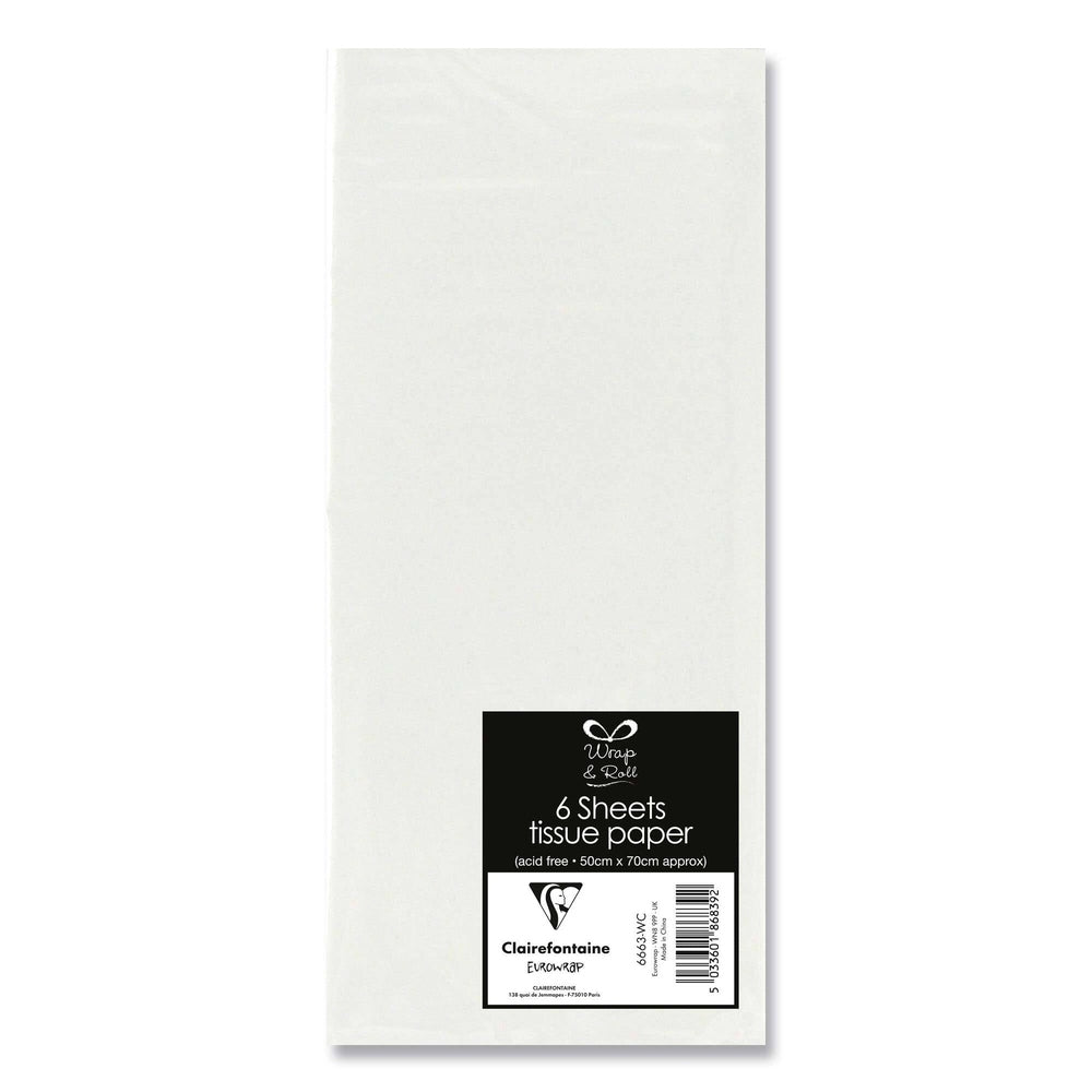 6 Feuilles De Soie Blanc 50X70 Cm CLAIREFONTAINE