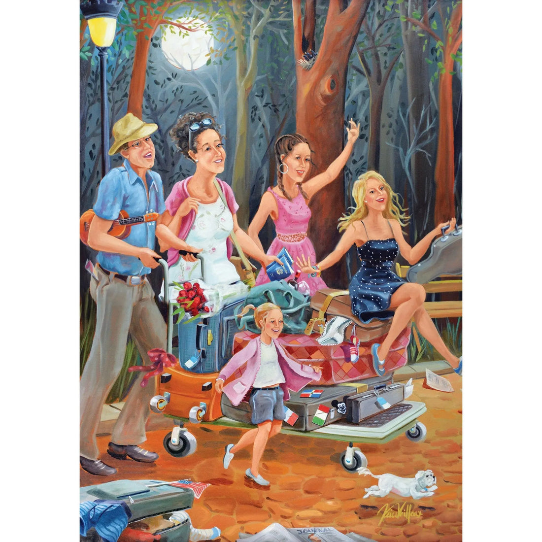 PZ1000: VEILLEUX - FAMILLE VOYAGEUSE PBI PUZZLE