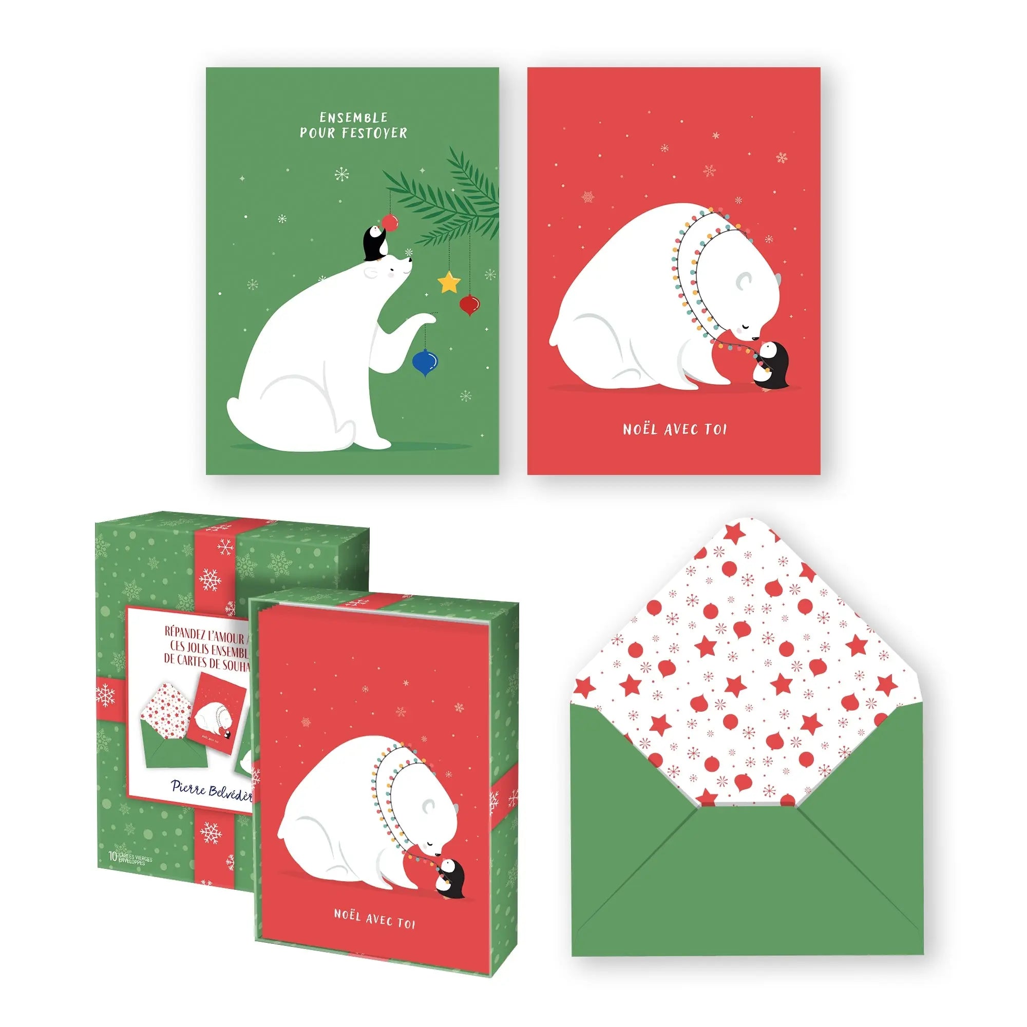 CARTE NOËL ENS./ 10 OURS POLAIRES PBI AUTRES