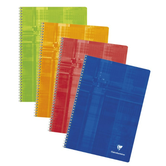 Cahier reliure intégrale seyès -assortis- A4. 100 pages (21x29.7cm) CLAIREFONTAINE
