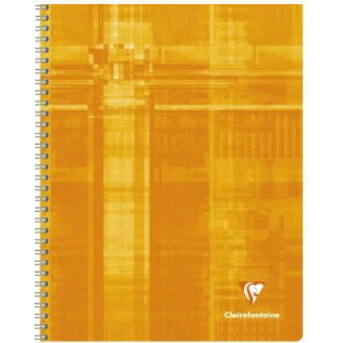 Cahier reliure intégrale seyès -assortis- A4. 100 pages (21x29.7cm) CLAIREFONTAINE