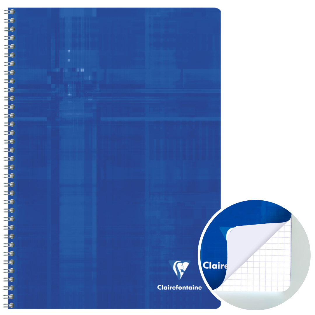 Cahier reliure intégrale 5/5 -assortis- A4. 180 pages (21x29.7cm) CLAIREFONTAINE