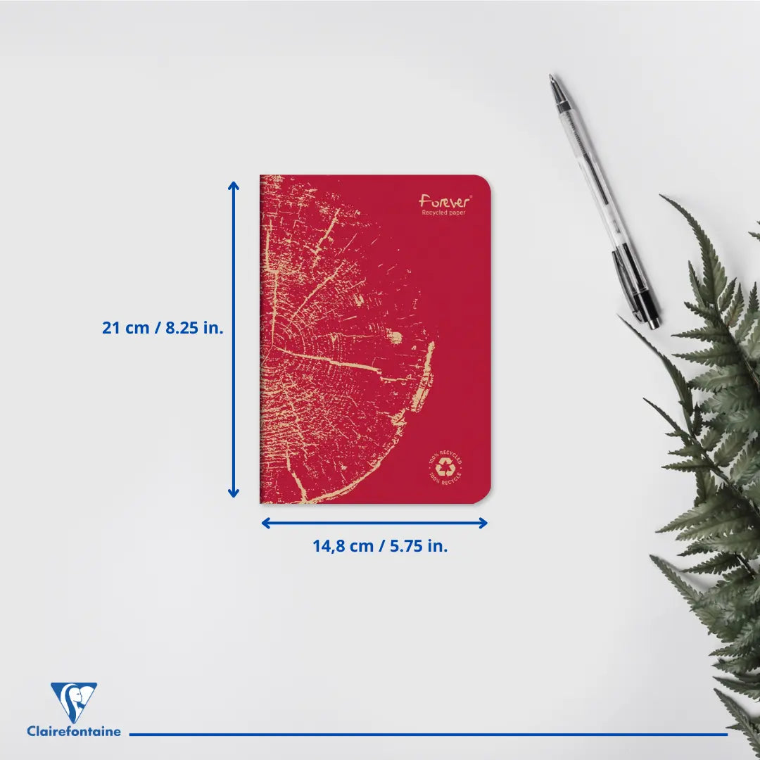 Forever premium cahier agrafé ligné -assortis- A5. 96 pages (14.8x21cm) CLAIREFONTAINE