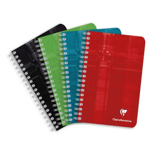 Carnet reliure intégrale vierge -assortis- 180 pages (11x17cm) CLAIREFONTAINE