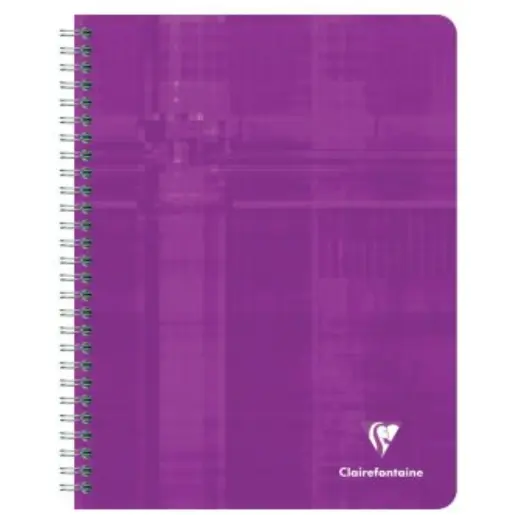 Cahier reliure intégrale seyès -assortis- 180 pages (17x22cm) CLAIREFONTAINE