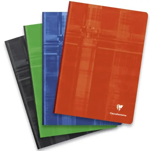 Cahier brochure dos toilé seyès -assortis- A4. 192 pages (21x29.7cm) CLAIREFONTAINE