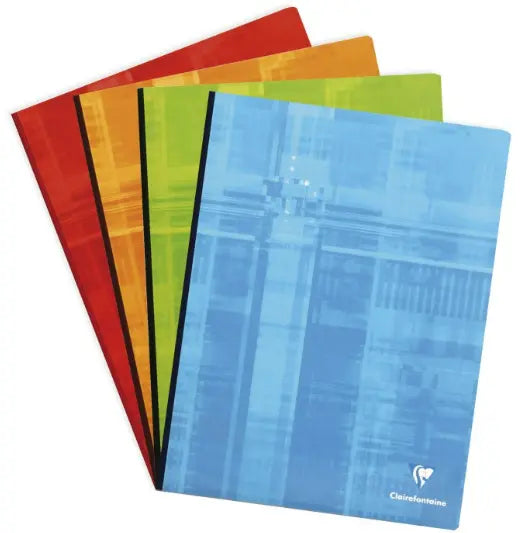 Cahier brochure dos toilé 5/5 -assortis- 192 pages (24x32cm) CLAIREFONTAINE