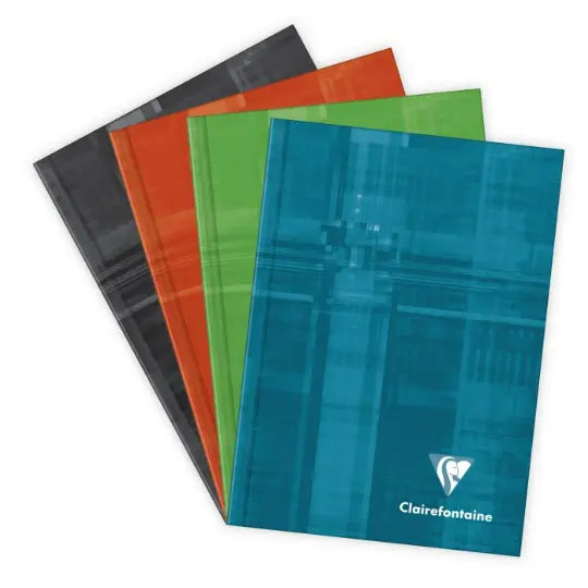 Cahier brochure couverture rigide 5/5 -assortis- A6. 192 pages (10.5x14.8cm) CLAIREFONTAINE