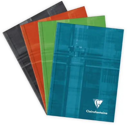 Cahier brochure couverture rigide ligné -assortis- A6. 192 pages (10.5x14.8cm) CLAIREFONTAINE