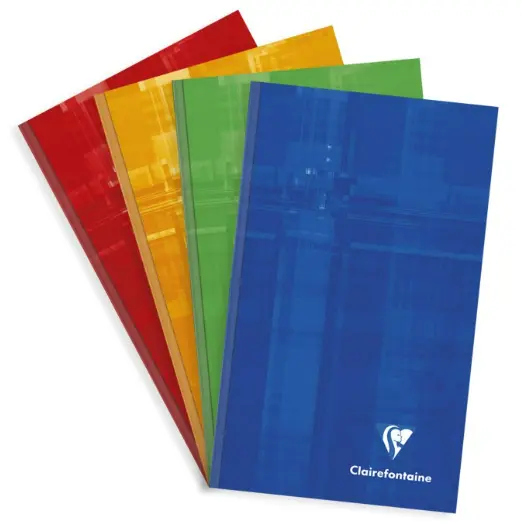 Cahier brochure couverture rigide 5/5 -assortis- 192 pages (11x17cm) CLAIREFONTAINE