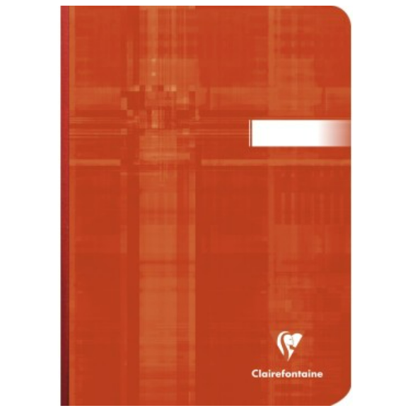 Cahier Dos toilé ligné 192P 5¾X8¼. Assortis CLAIREFONTAINE