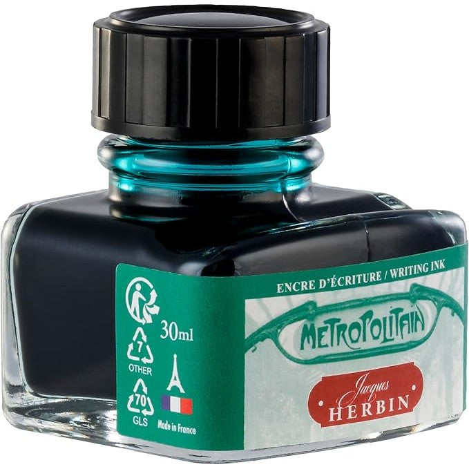 Encre à écrire - Vert - Métro Parisien 30ml J.HERBIN