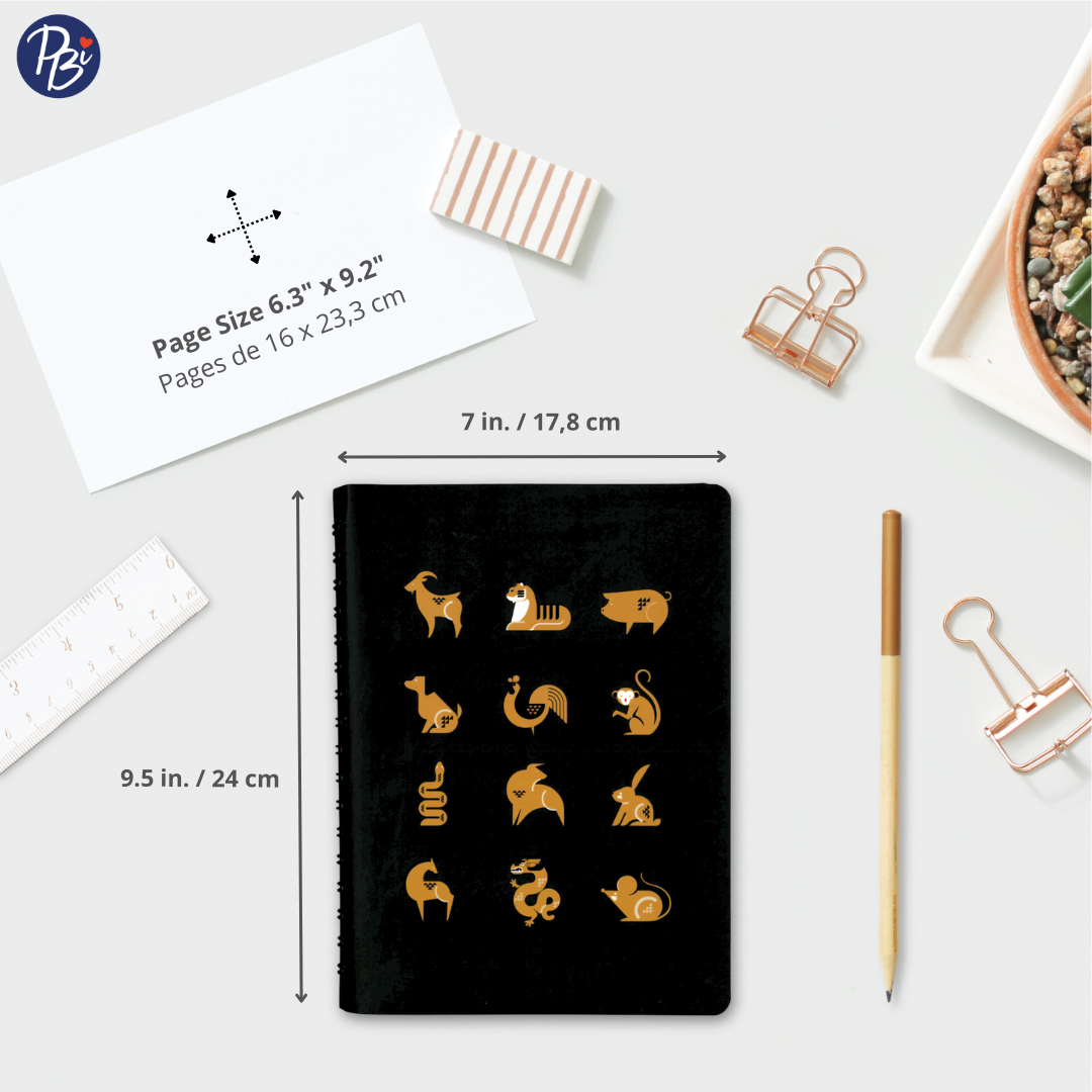 CAHIER DE NOTES- ANIMAUX DU ZODIAC PBI LIVRES NOTES