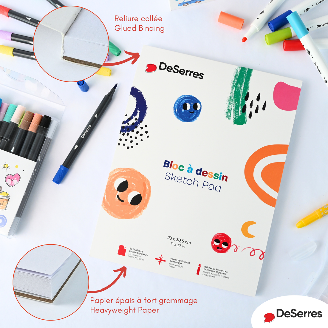 BLOC À DESSIN POUR ENFANTS DESERRES