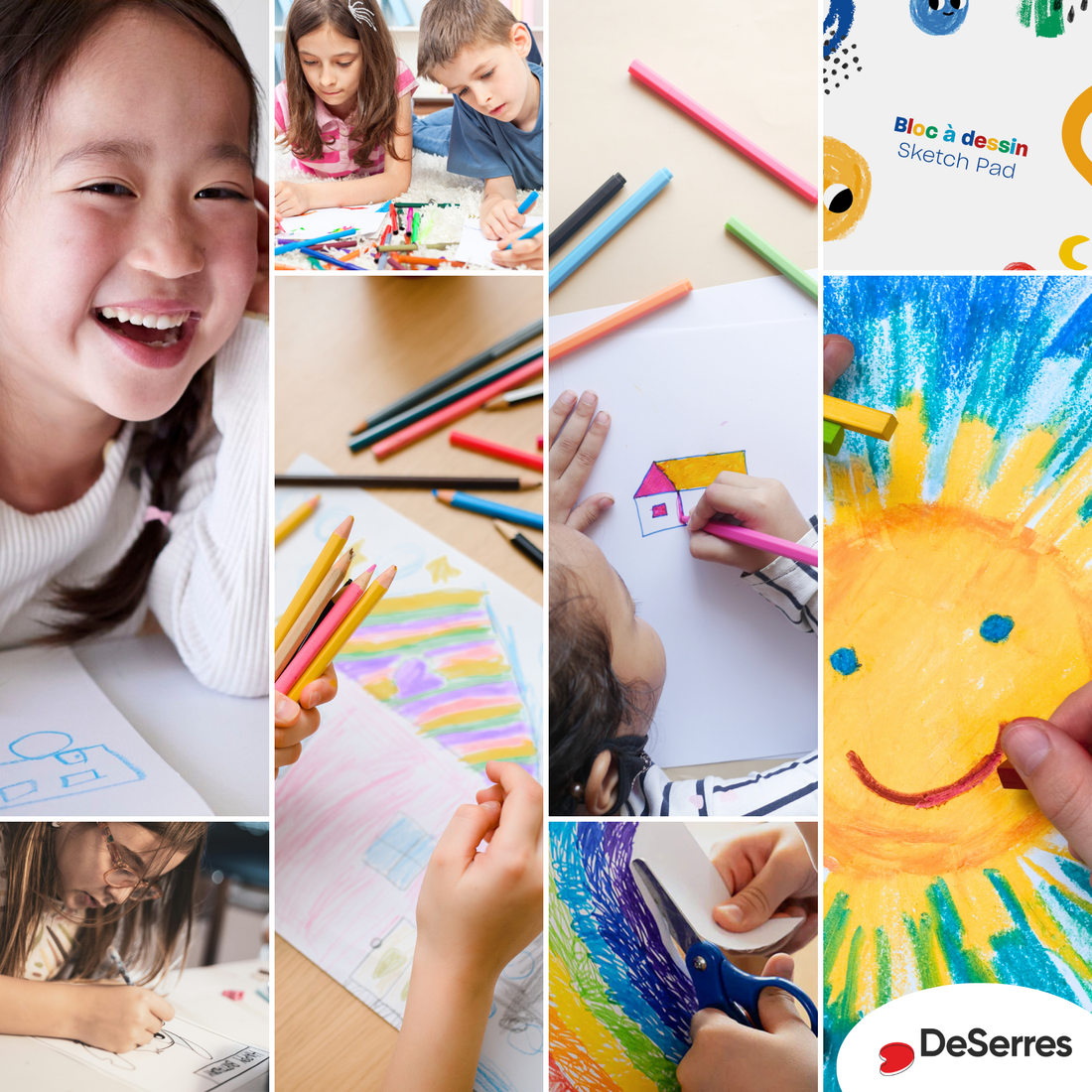 BLOC À DESSIN POUR ENFANTS DESERRES