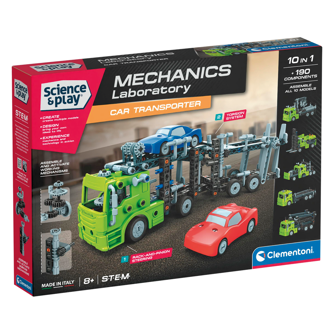 SCIENCE & PLAY: MECHANICS - CAR TRANSPORTER CLEMENTONI