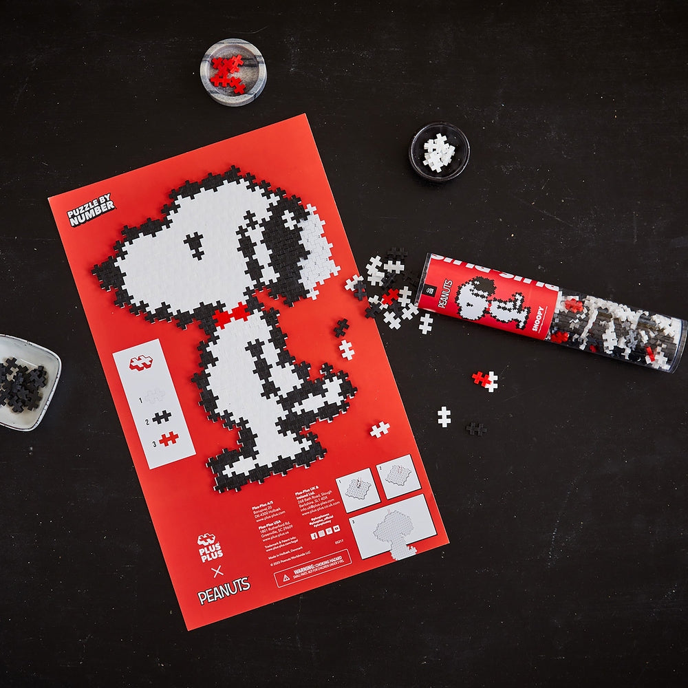 PRÉSENTOIR PEANUTS PUZZLE BY NUMBER SNOOPY  - 15 PIECES