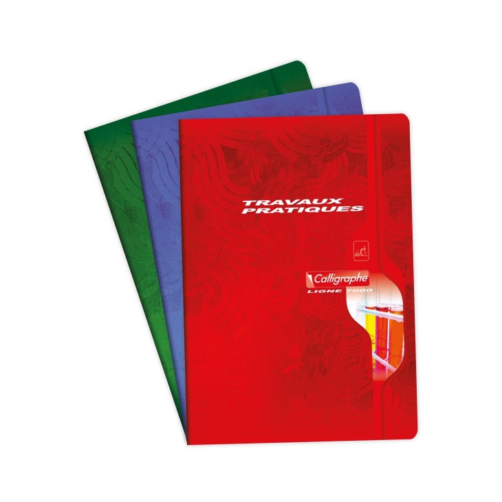 7000: Cahier travaux pratiques agrafé seyès -assortis- A4. 144 pages (21x29.7cm) CLAIREFONTAINE