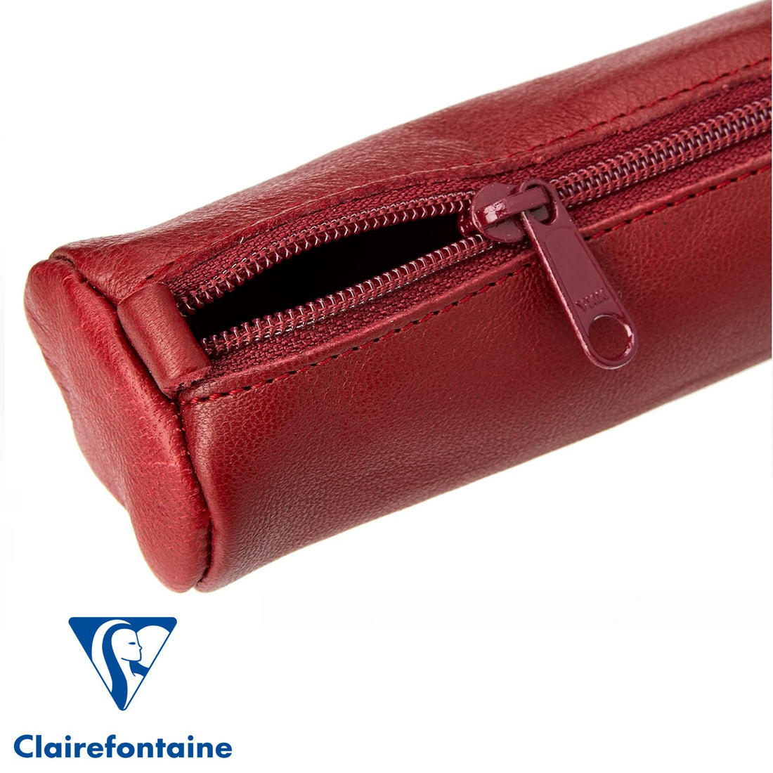 Small Round Age Bag Pencil Case Red (7.3x1.6in)
