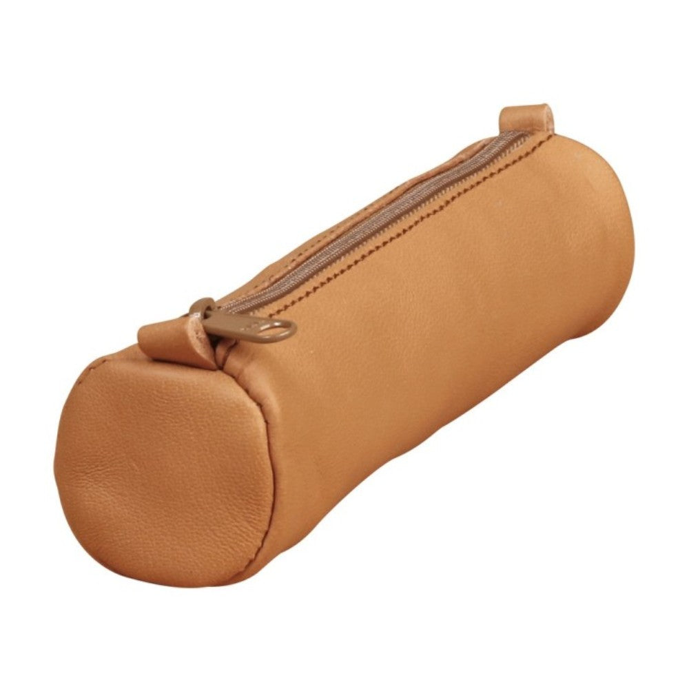 Trousse à crayons ronde Age Bag marron (21x6cm)